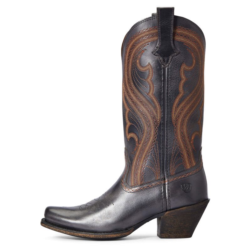 Ariat Lively Siyah / Kahverengi Western Csizma Bayan (37614-970)